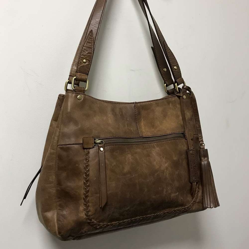 Gorgeous Brown Fine Quality Semi-Hard Leather Bag!